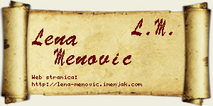Lena Menović vizit kartica